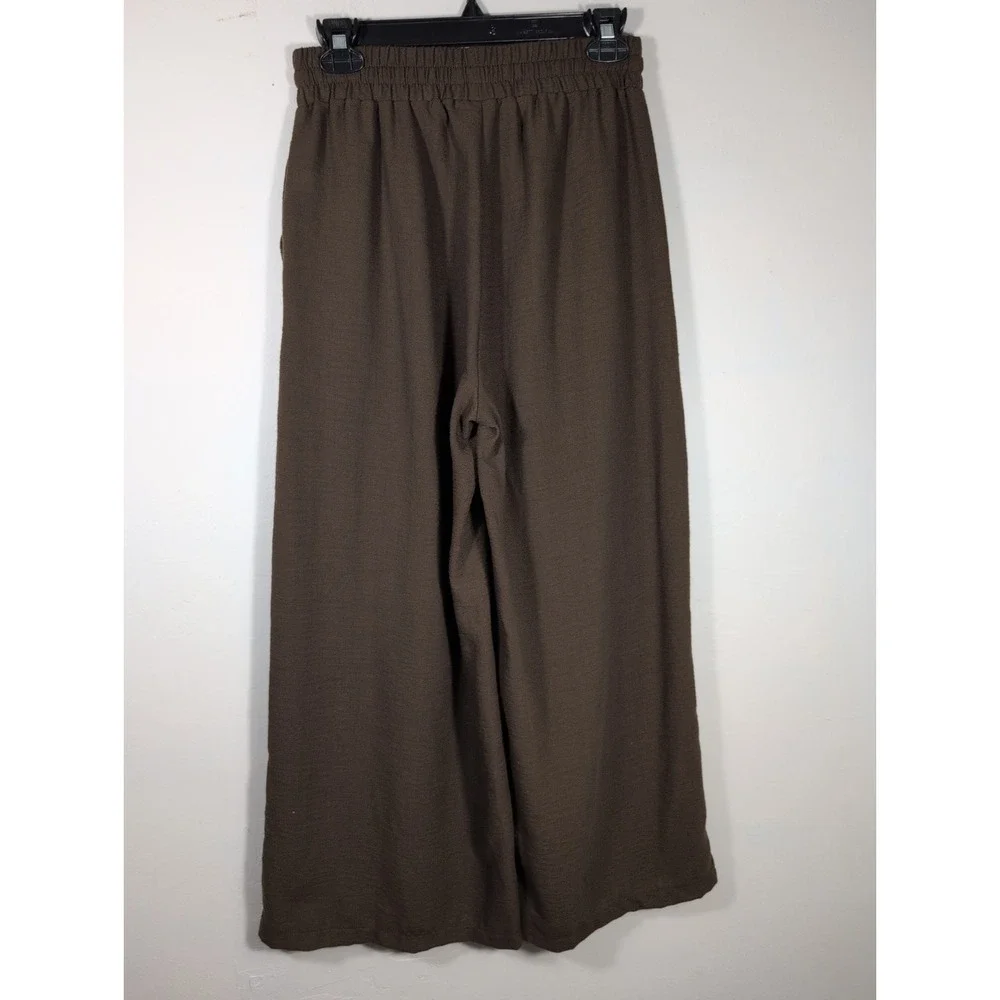 Zenana Large Brown Wide Leg Pants